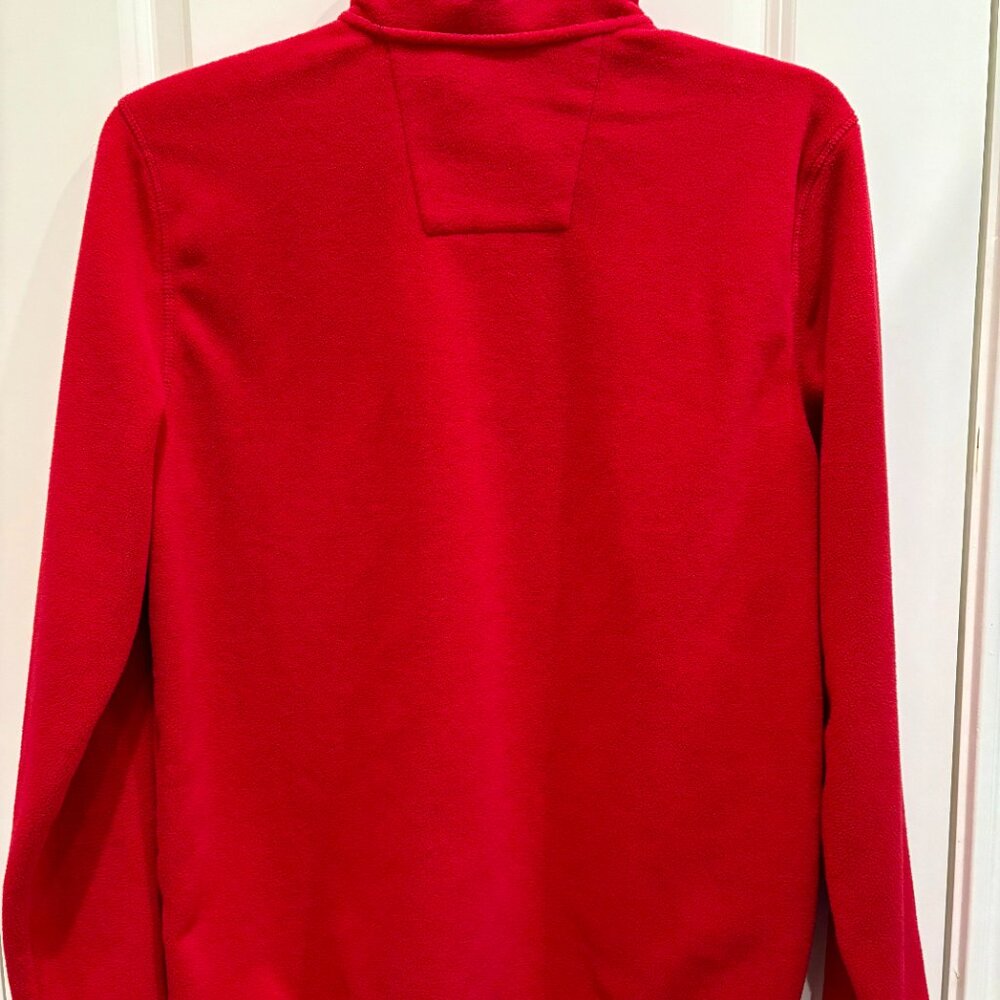 Nautica Red Fleece Pullover Quarter Zipper with Long Sleeves - Picture 3 of 9